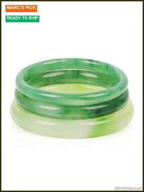Natural Jade Bangle Bracelet Set for Women Good Luck Healing Jewelry Gift